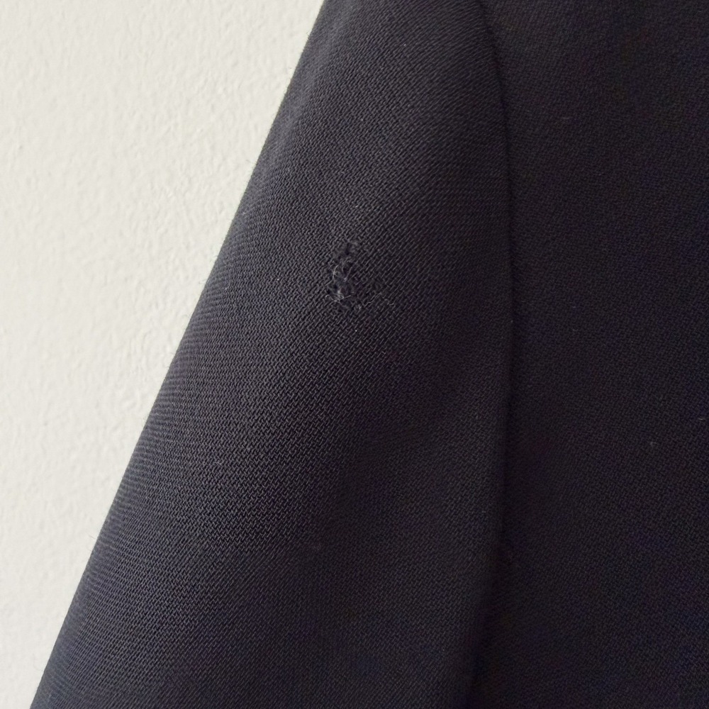Lauren Ralph Lauren Navy Blue Tailored Blazer Crest Wool Size 10 Double Breasted - Picture 10 of 16